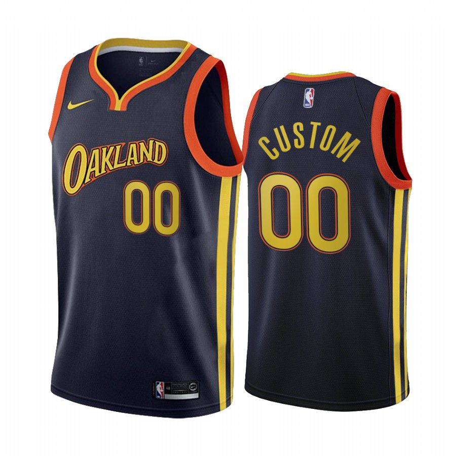Men Golden State Warriors #00 custom navy city edition oakland 2020 nba jersey->golden state warriors->NBA Jersey
